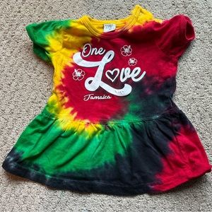 One Love Jamaica Tie Dye Dress